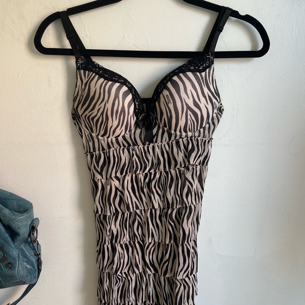 Vintage Zebra Slip Dress